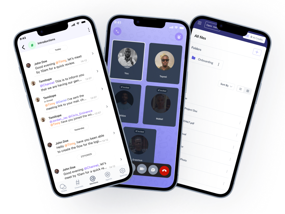 Preview of the Zedu Application interfaces on mobile devices