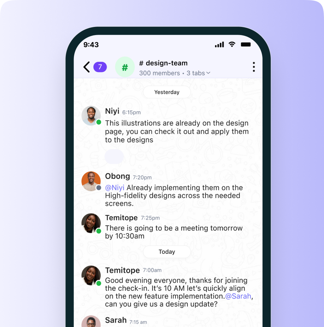 Zedu mobile chat interface preview