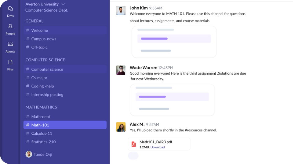 Follow discussions without noise