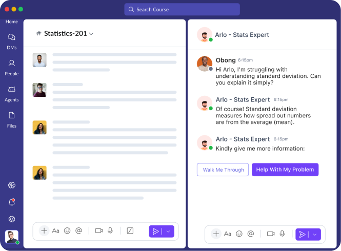 AI-Powered Learning interface preview
